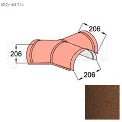 Y-образный элемент полукруглого конька конечный Decra Classic/Roman Тик - С-000113389 Y-образный элемент полукруглого конька конечный Decra Classic/Roman Тик - С-000113389