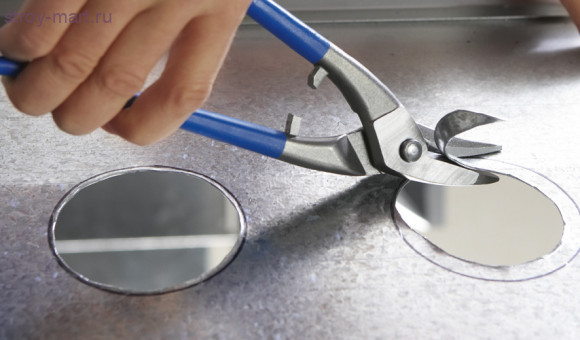 Фигурные ножницы для отверстий D214-250