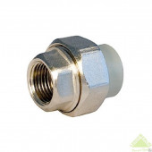 Муфта комбинированная разъемная с внутренней резьбой 'американка' полипропиленовая - белая напорная комб.PP-R DN20x1/2' Муфта комбинированная разъемная с внутренней резьбой 'американка' полипропиленовая - белая напорная комб.PP-R DN20x1/2'