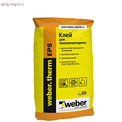 Клей для пенополистирола Weber.therm EPS, 25 кг (48 шт./под.) 1000037 - С-000076002 Клей для пенополистирола Weber.therm EPS, 25 кг (48 шт./под.) 1000037 - С-000076002