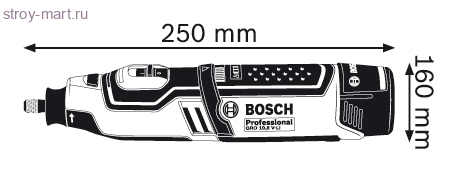 Аккумуляторный ротационный инструмент Bosch GRO 10,8 V-LI Professional - 06019C5000 Аккумуляторный ротационный инструмент Bosch GRO 10,8 V-LI Professional - 06019C5000