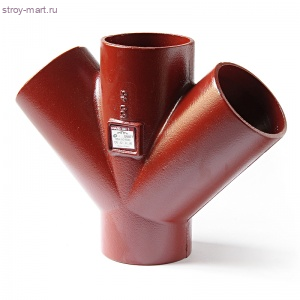 Крестовина чугун Дн 100х100х100х90° б/растр SML - 027-1867