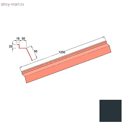 Карнизная планка Classic Decra Classic/Roman/Stratos L=1250 (1110*) мм Античный серый - С-000113087 Карнизная планка Classic Decra Classic/Roman/Stratos L=1250 (1110*) мм Античный серый - С-000113087