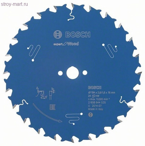 Цирк диск Expert for Wood 184x16x2.6/1.6x24T - 2608644035 Цирк диск Expert for Wood 184x16x2.6/1.6x24T - 2608644035