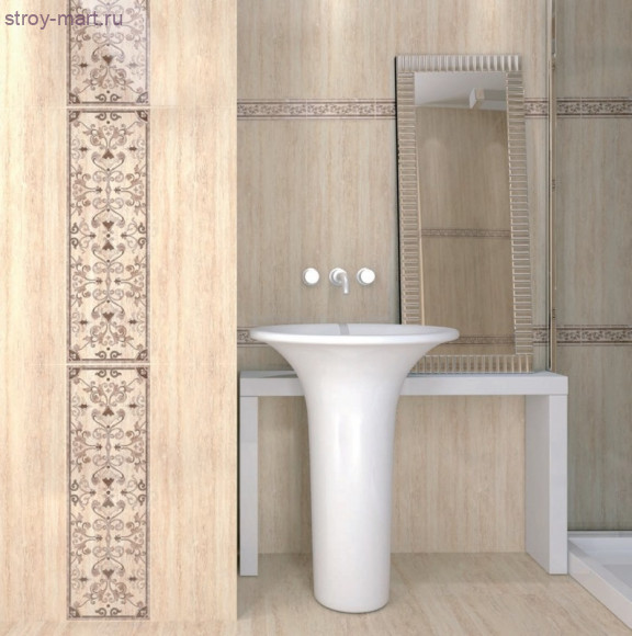 Клермон Плитка настенная беж 12019 25х75