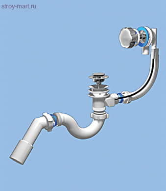 Сифон для ванны нерж/сетка 1 1/2х50 трубный отвод полуавт АНИ Пласт EM311 -4610000000000