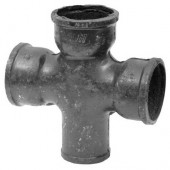 Крестовина одноплоскостная прямая канализационная чугунная - Ду50x50 Крестовина одноплоскостная прямая канализационная чугунная - Ду50x50