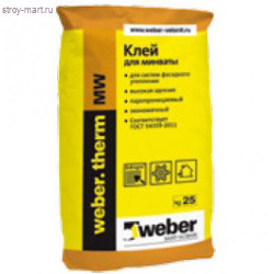 Клей для монтажа минеральной ваты Вебер.терм МВ 25 кг (48 шт./под.) - С-000078449 Клей для монтажа минеральной ваты Вебер.терм МВ 25 кг (48 шт./под.) - С-000078449