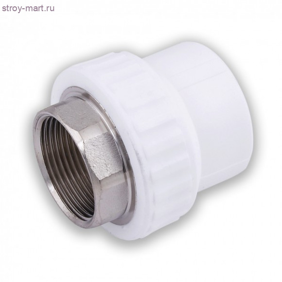 Муфта PP-R комбинированн под ключ белый Дн 63х2 ВР РосТурПласт 10660 - 4640014216309 Муфта PP-R комбинированн под ключ белый Дн 63х2 ВР РосТурПласт 10660 - 4640014216309