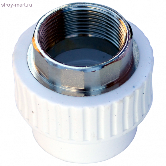 Муфта PP-R комбинированн под ключ белый Дн 63х2 ВР РосТурПласт 10660 - 4640014216309 Муфта PP-R комбинированн под ключ белый Дн 63х2 ВР РосТурПласт 10660 - 4640014216309