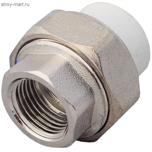Муфта PP-R комбинированн разъемная белый Дн 32х3/4 ВР РосТурПласт 10620 - 4640014210499 Муфта PP-R комбинированн разъемная белый Дн 32х3/4 ВР РосТурПласт 10620 - 4640014210499