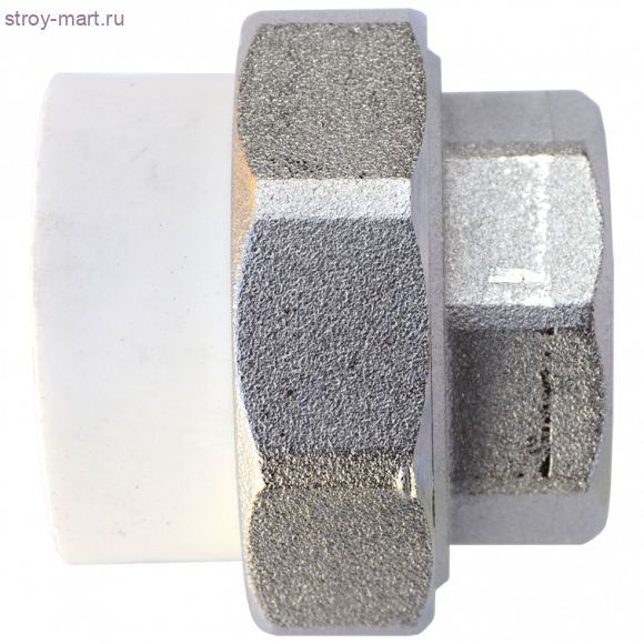 Муфта PP-R комбинированн разъемная белый Дн 32х3/4 ВР РосТурПласт 10620 - 4640014210499 Муфта PP-R комбинированн разъемная белый Дн 32х3/4 ВР РосТурПласт 10620 - 4640014210499