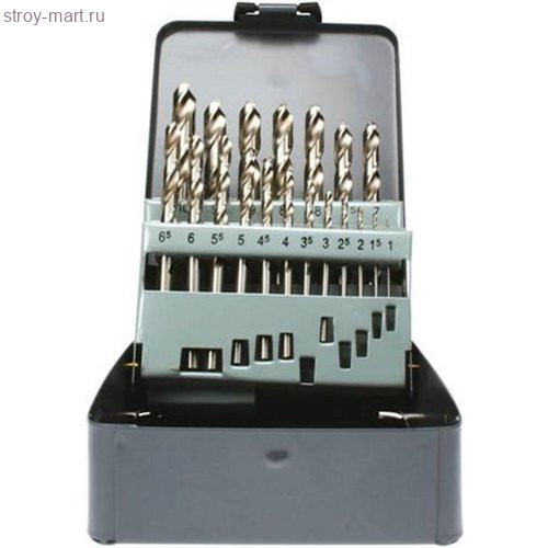 Набор 19шт,сверла д\металла HSS-G, ф1-10мм, мет.чем. - P-19906 Набор 19шт,сверла д\металла HSS-G, ф1-10мм, мет.чем. - P-19906