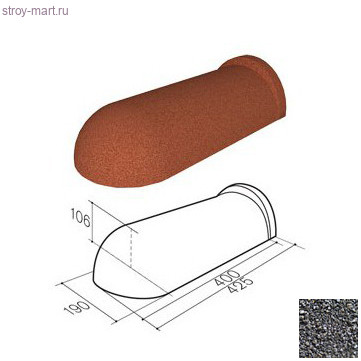 Конек полукруглый 190 Gerard (Sable 111), L полезная=405мм - С-000115677