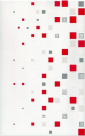 Kwant bialo-czerwony Декор 25х40 Kwant bialo-czerwony Декор 25х40