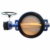 Затвор дисковый поворотный VP4408-0802 Ду 400 Ру10 межфл с редуктором уплотнение EPDM Tecofi - 007-0347