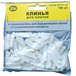 Клинья д/плитки «888» 30х6х6 (100шт) / 3980706 - С-000074936 Клинья д/плитки «888» 30х6х6 (100шт) / 3980706 - С-000074936