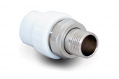 Муфта PP-R комбинированн разъемная белый Дн 20х1/2 НР для радиатора РосТурПласт 14629 - 027-9291