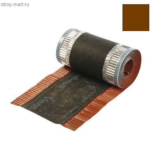 Аэроэлемент конька/хребта с гофрированной алюминиевой лентой ПВХ, 1000мм коричневый - С-000115919 Аэроэлемент конька/хребта с гофрированной алюминиевой лентой ПВХ, 1000мм коричневый - С-000115919