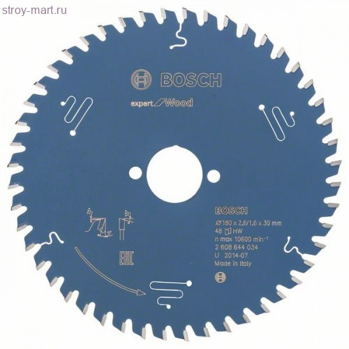 Цирк диск Expert for Wood 180x30x2.6/1.6x48T - 2608644034 Цирк диск Expert for Wood 180x30x2.6/1.6x48T - 2608644034