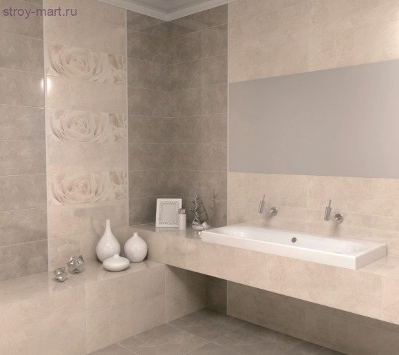 Розовый город Плитка настенная беж 12039 25х75 Розовый город Плитка настенная беж 12039 25х75