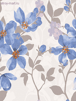 Натали Плитка настенная Флауэр голубая 1034-0173 25х33 Натали Плитка настенная Флауэр голубая 1034-0173 25х33