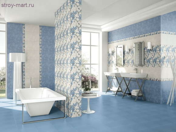 Натали Плитка настенная Флауэр голубая 1034-0173 25х33 Натали Плитка настенная Флауэр голубая 1034-0173 25х33