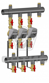 Модуль коллекторный этажного узла учета тепловой энергии МКТ100-4000(5000) СОТИС-Unit - МКТ100-5007-20