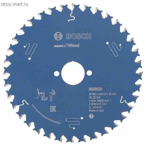 Цирк диск Expert for Wood 180x30x2.6/1.6x36T - 2608644033 Цирк диск Expert for Wood 180x30x2.6/1.6x36T - 2608644033