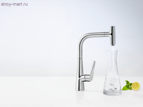 Смеситель для кухни однорычажный 300, с выдвижным изливом Talis Select S 72821800 Смеситель для кухни однорычажный 300, с выдвижным изливом Talis Select S 72821800