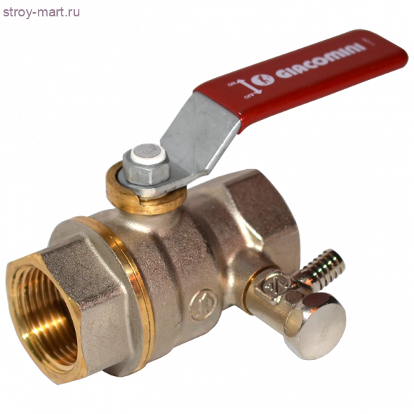 Кран шаровой латунь R910S Ду 25 ВР/ВР полный проход рычаг спуск Giacomini R910SX005 Кран шаровой латунь R910S Ду 25 ВР/ВР полный проход рычаг спуск Giacomini R910SX005