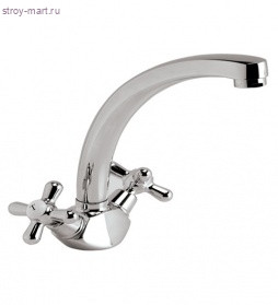 Смеситель двуручный для мойки Ретро хром к/затвор лит излив Vidima ВА133АА Смеситель двуручный для мойки Ретро хром к/затвор лит излив Vidima ВА133АА