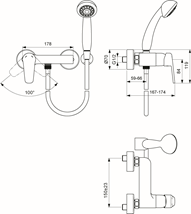 Смеситель одноручный для душа Баланс/Balance хром к/затвор Vidima BA266AA Смеситель одноручный для душа Баланс/Balance хром к/затвор Vidima BA266AA