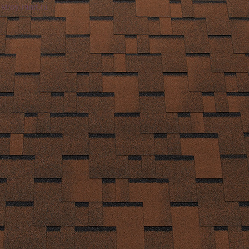 Битумная черепица TOP Shingle Футуро, цвет: коричневый (3 кв. м) под. 52 уп - С-000109759