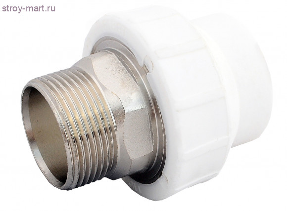 Муфта PP-R комбинированн под ключ белый Дн 50х1 1/2 НР Firat - 4606034124666 Муфта PP-R комбинированн под ключ белый Дн 50х1 1/2 НР Firat - 4606034124666