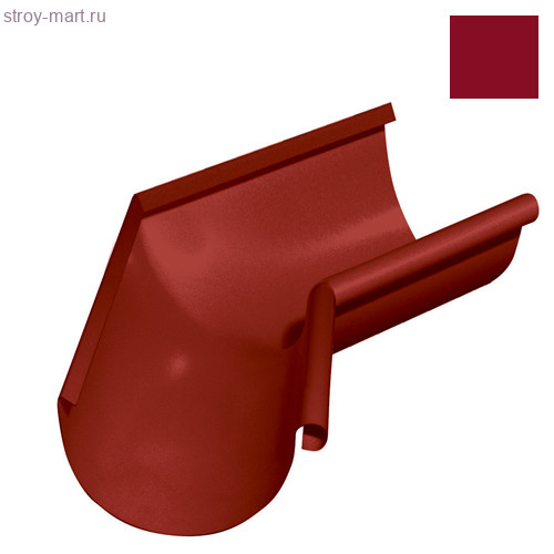 Grand Line, Угол желоба внутренний 135 град., 125 мм, RAL 3005 - С-000043576 Grand Line, Угол желоба внутренний 135 град., 125 мм, RAL 3005 - С-000043576