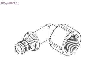 Угольник для PE-Xa PPSU/латунь Monolit Дн 20х3/4 ВР ELSEN EFA25.20-34B Угольник для PE-Xa PPSU/латунь Monolit Дн 20х3/4 ВР ELSEN EFA25.20-34B