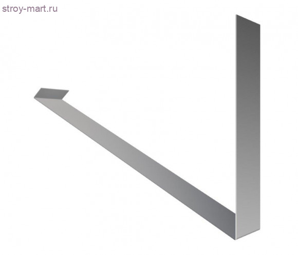 Планка примыкание верхнее к трубе L=2м для фальц. кровли Zn - С-000119711 Планка примыкание верхнее к трубе L=2м для фальц. кровли Zn - С-000119711