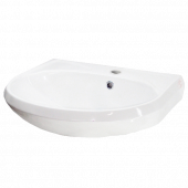 Умывальник Вест белый 1 отверстие 2 величины б/комплекта Santeri - 4606034156476 Умывальник Вест белый 1 отверстие 2 величины б/комплекта Santeri - 4606034156476