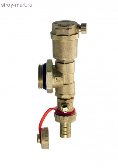 Коллектор латунь распределительный 1x3/4-11 в комплекте с 2мя воздухоотв. и кроншт FHF-set Danfoss 088U0711