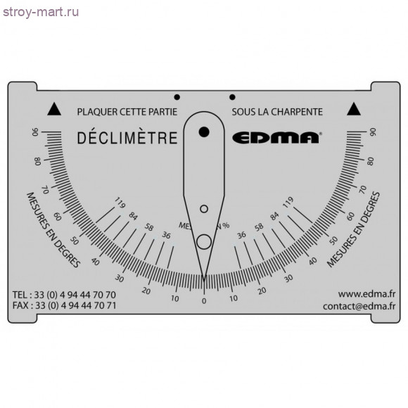 Линейка кровельщика угловая Edma Declimeter 133355 - С-000135858 Линейка кровельщика угловая Edma Declimeter 133355 - С-000135858