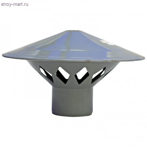 Зонт PP-H серый вентиляцион Дн 50 б/нап РосТурПласт 11311