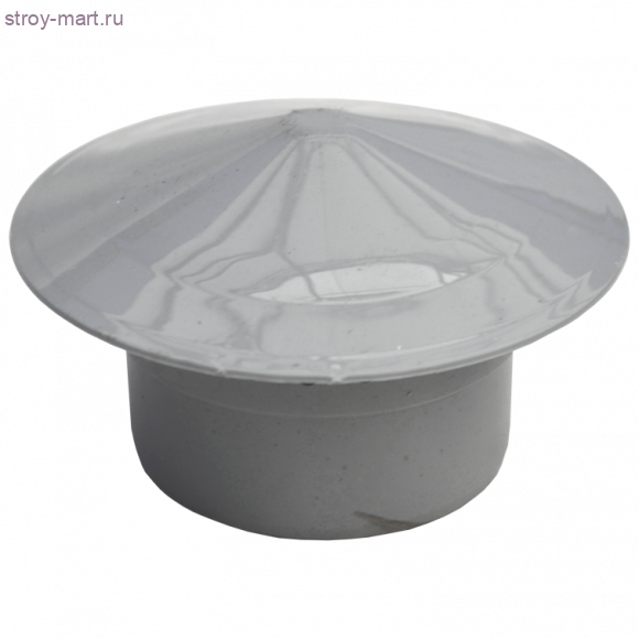 Зонт PP-H серый вентиляцион Дн 50 б/нап РосТурПласт 11311