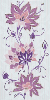 Жасмин 9ЖС703Ц на сером синий Декор 24,9х50 Жасмин 9ЖС703Ц на сером синий Декор 24,9х50