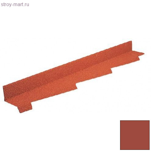 Планка примыкания левая Decra Classic L=1250 (1110*) мм Терракота - С-000113440