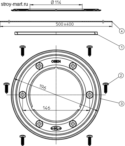 Фланец гидроизоляционный эластомер HL 83.M Фланец гидроизоляционный эластомер HL 83.M