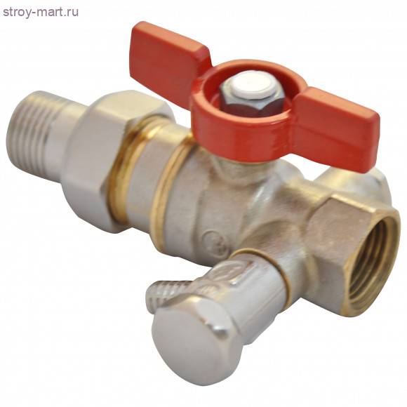 Кран шаровой латунь R919S Ду 15 ВР/американка полный проход бабочка переходной со спускником Giacomini R919SX003 Кран шаровой латунь R919S Ду 15 ВР/американка полный проход бабочка переходной со спускником Giacomini R919SX003