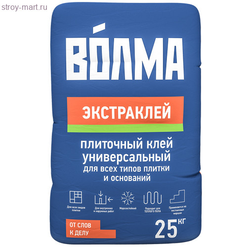 Клей Плиточный Цементный «Волма - Экстра» 25 кг (48 шт/под) - С-000019220 Клей Плиточный Цементный «Волма - Экстра» 25 кг (48 шт/под) - С-000019220