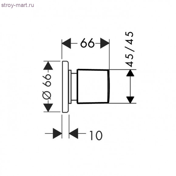 Запорный вентиль для скрытого монтажа, ?’ / ?’ Metris 31677000