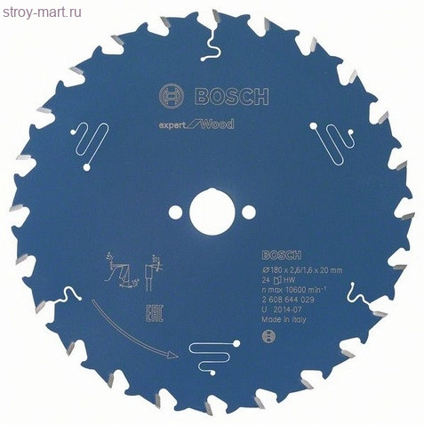 Цирк диск Expert for Wood 180x20x2.6/1.6x24T - 2608644029 Цирк диск Expert for Wood 180x20x2.6/1.6x24T - 2608644029